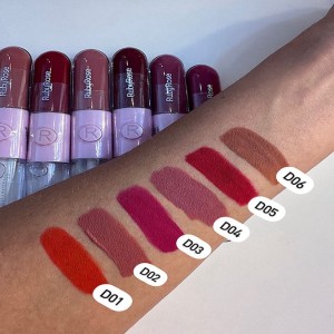 Kit 6 Batom Líquido + Gloss Duo Grupo 1 Ruby Rose