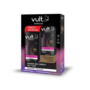 Kit Choque de Reconstrução Shampoo e Condicionador Vult Cabelos