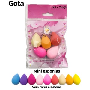Kit 5 Mini Esponja para Maquiagem