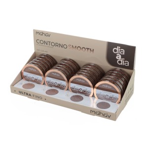 Box 24 Contorno Facial em Pó Compacto Smooth Dia a Dia Mahav 