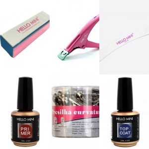 Kit 6 para Unhas Acrigel Fibra Hello Mini