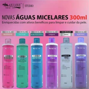 Água Micelar ácido Hialurônico Max Love 300 ml