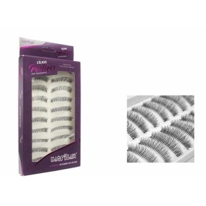 Cílios Postiços Macrilan Naturais c/ Fios Curtos e Crescentes CL312