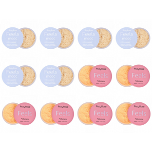 Kit 12 Pó Banana Feels Efeito Aveludado e Mood Ultrafino Ruby Rose
