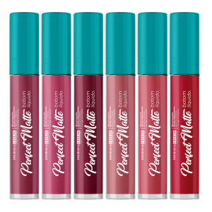 Kit 6 Batom Líquido Perfect Matte Nude Dermachem