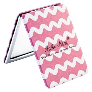Espelho de Bolsa Retangular Hello Mini