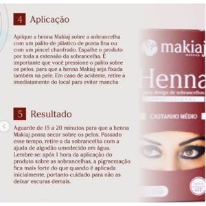 Henna para Sobrancelha Castanho Médio Makiaj