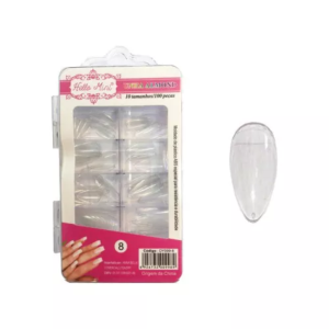 Unha Postiça Almond Transparente Hello Mini C/100 - OY099-8