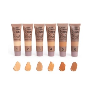 Kit 6 Base Líquida Matte Smooth Feeling Febella 35 ml